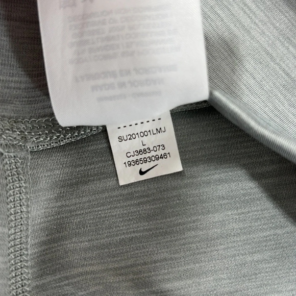 Nike‎ Leggings Womens Large Gray Dri Fit Yoga Ruched 7/8 Tights Workout - Picture 11 of 11